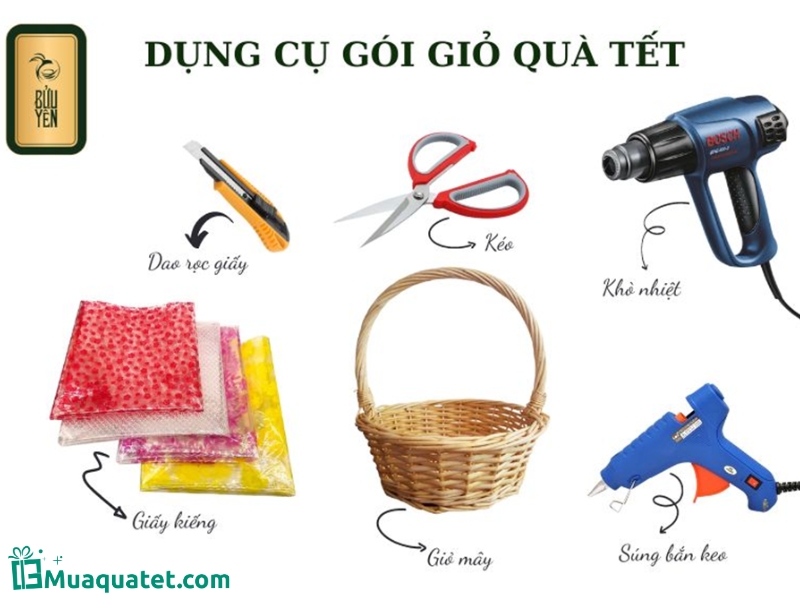 Cách làm giỏ quà tết tại nhà đơn giản cho Tết 2025