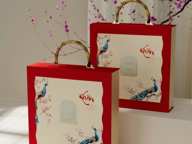 Quà Tết in logo doanh nghiệp – Giải pháp quảng bá thương hiệu dịp Tết Set quà thiết kế riêng theo bộ nhận diện thương hiệu