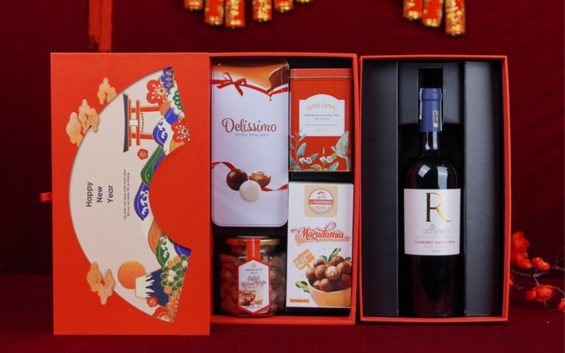 set quà Tết rượu vang cao cấp 